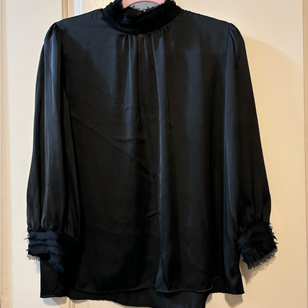 Black silky top